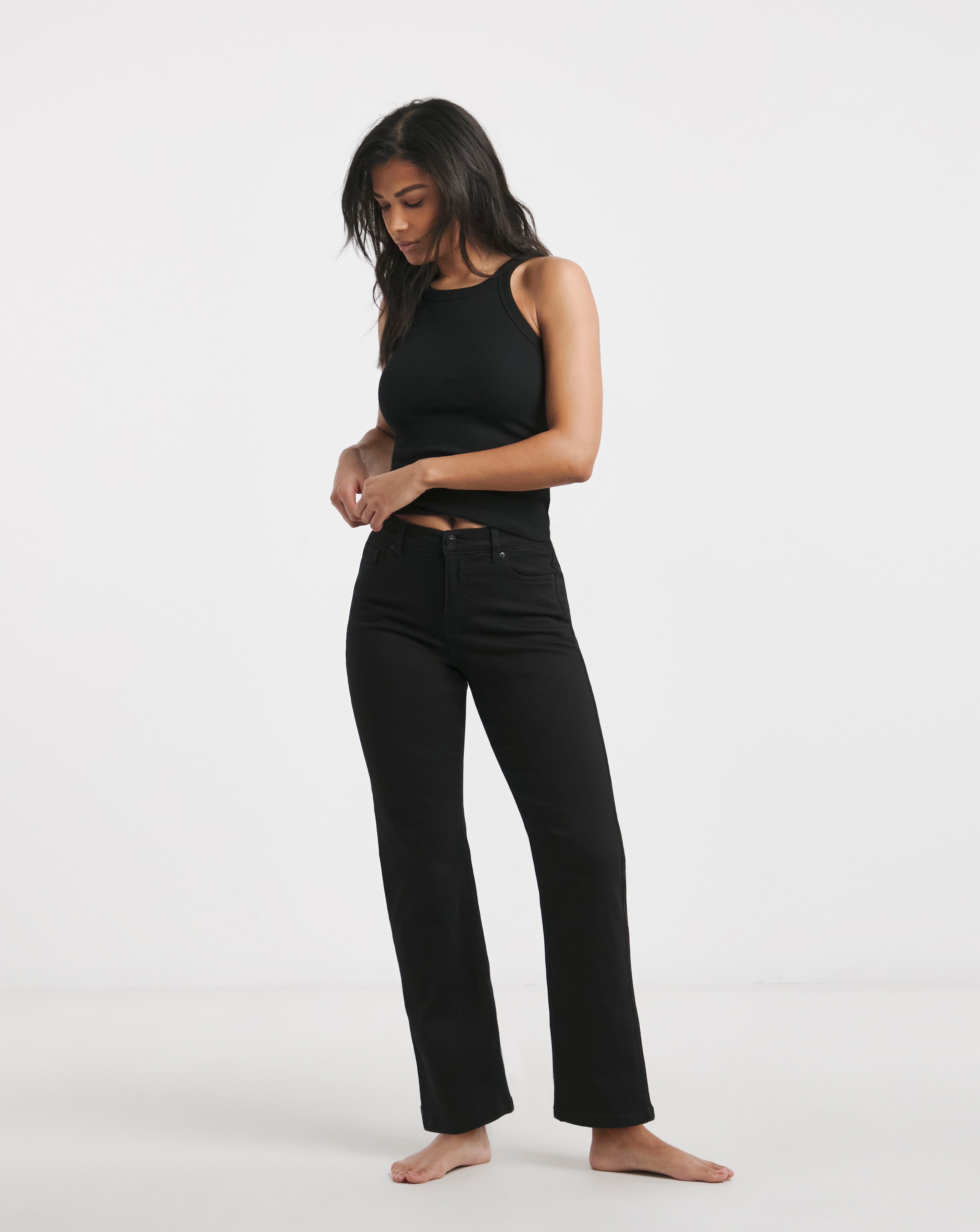 Black 24/7 Straight Leg Jeans