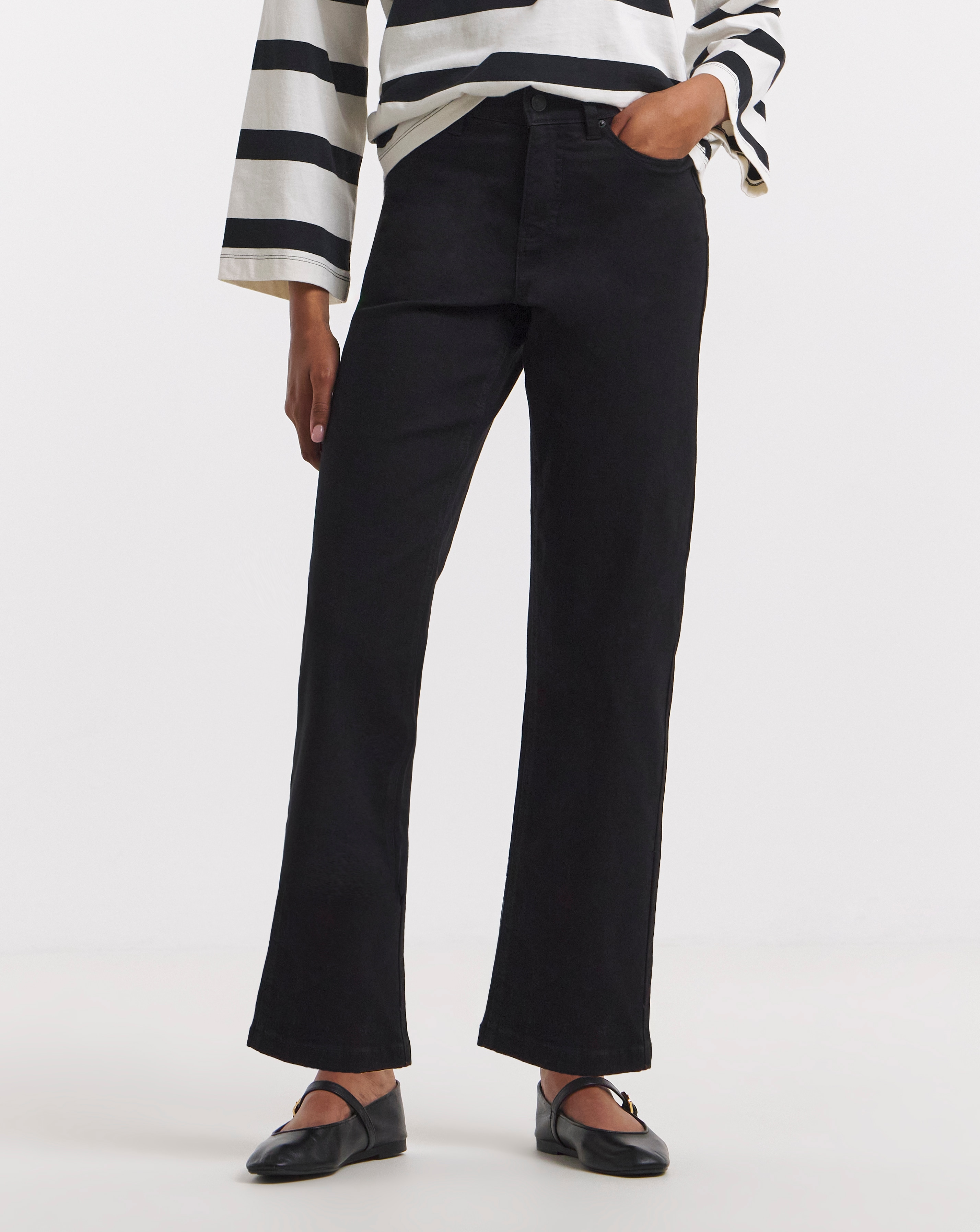 Black 24/7 Straight Leg Jeans