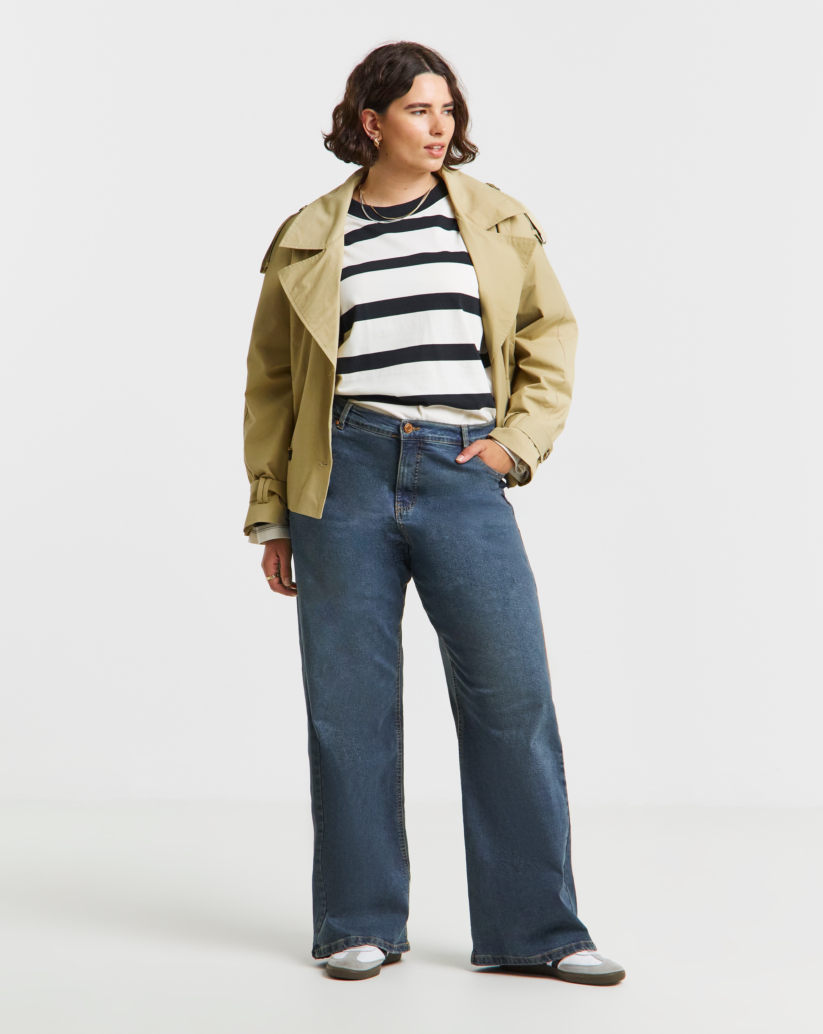 Blue Simply Be 24/7 Wide Leg Jeans