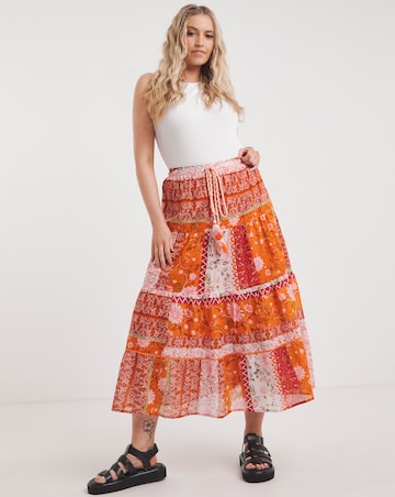 Joe Browns Perfect Patchwork Tassel Tie Skirt