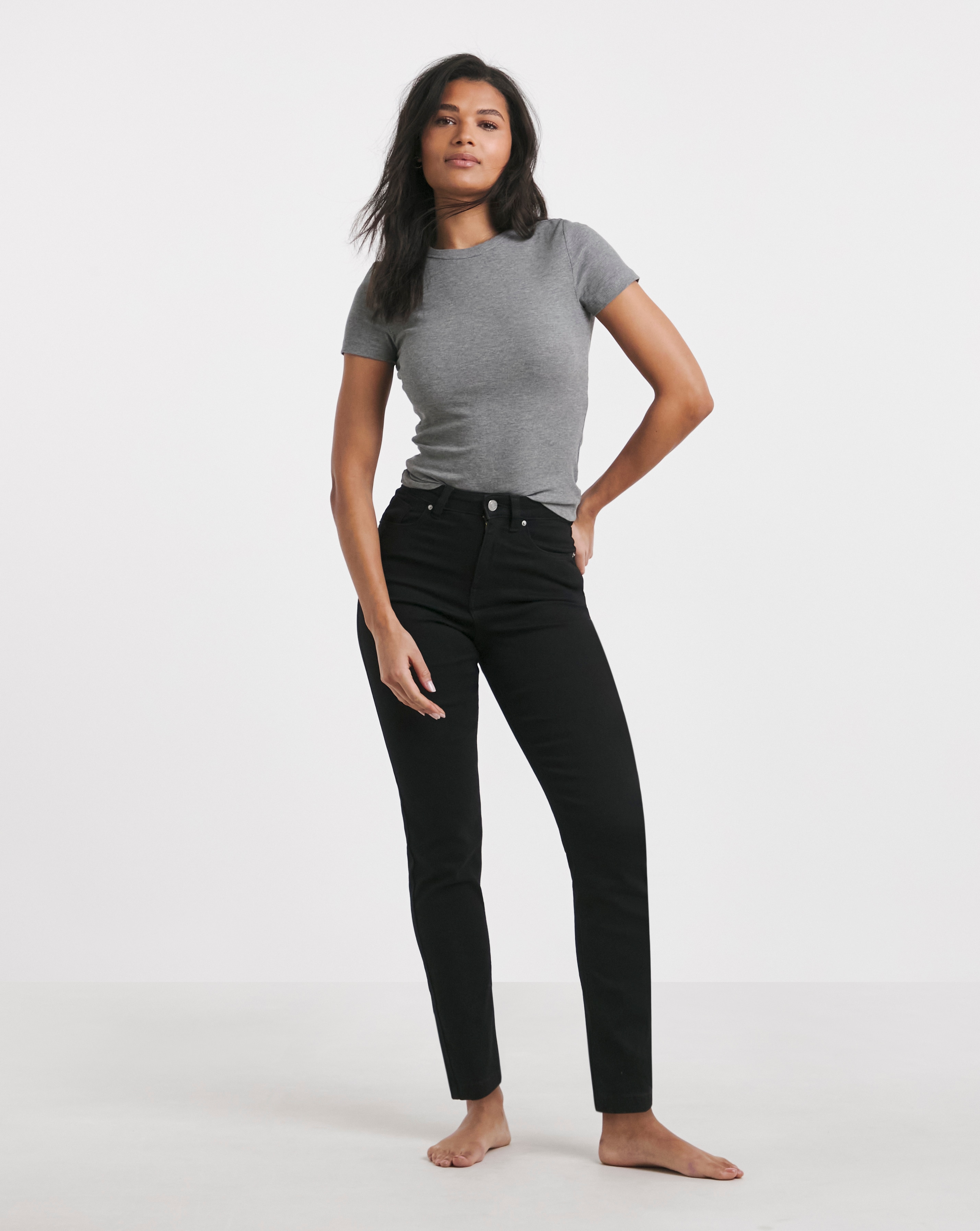 Black Slim Highwaist Super Stretch Jeans