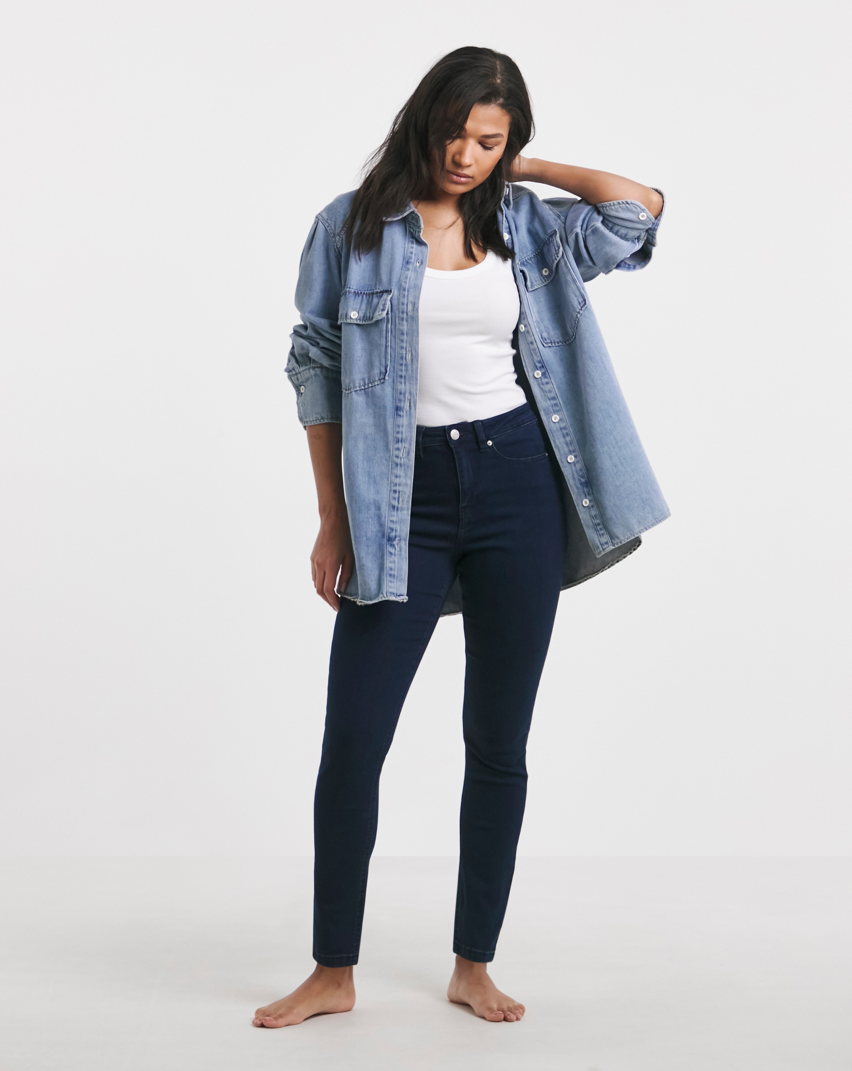 Indigo Slim Highwaist Super Stretch Jean