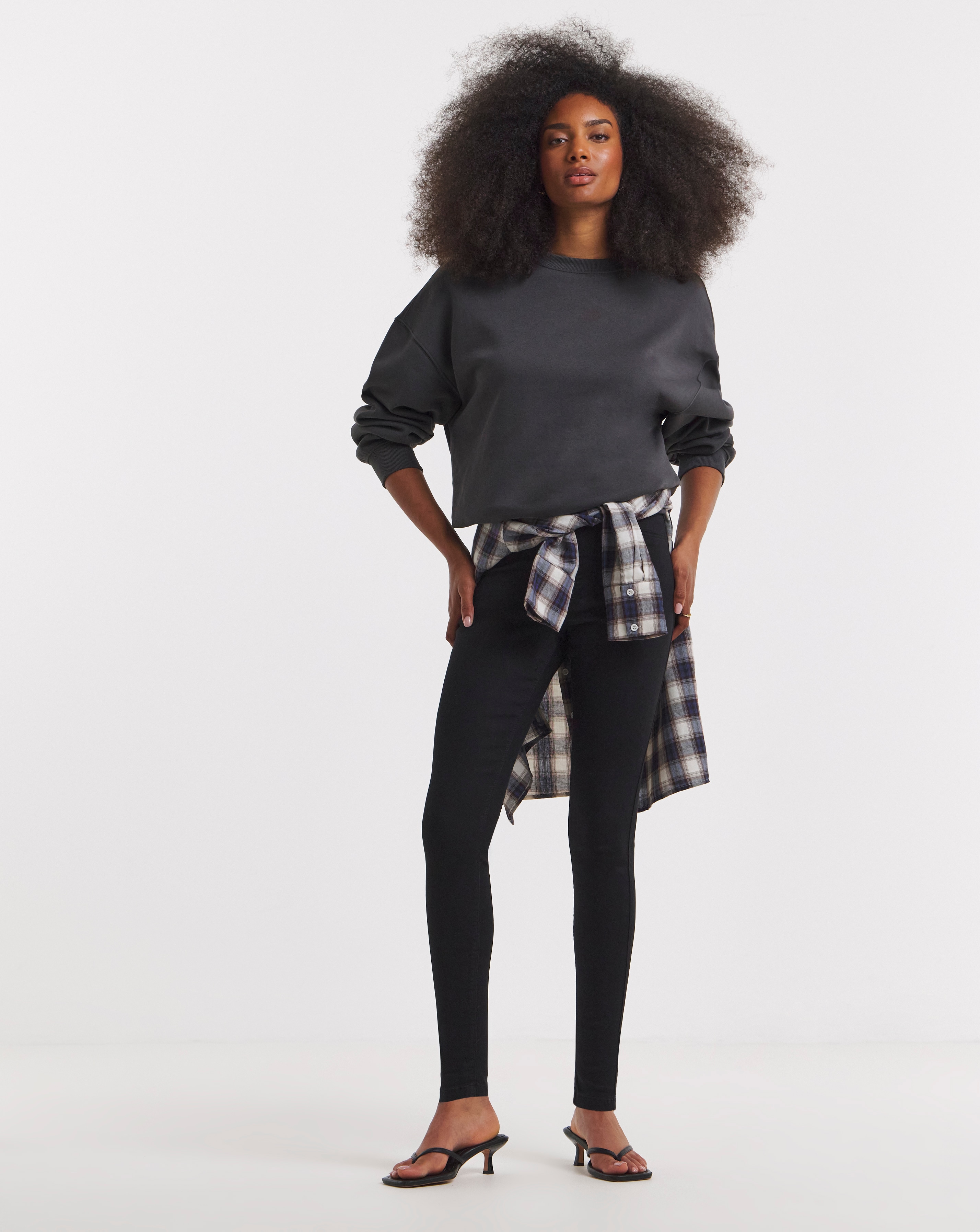 Black Skinny Pull On Jeggings